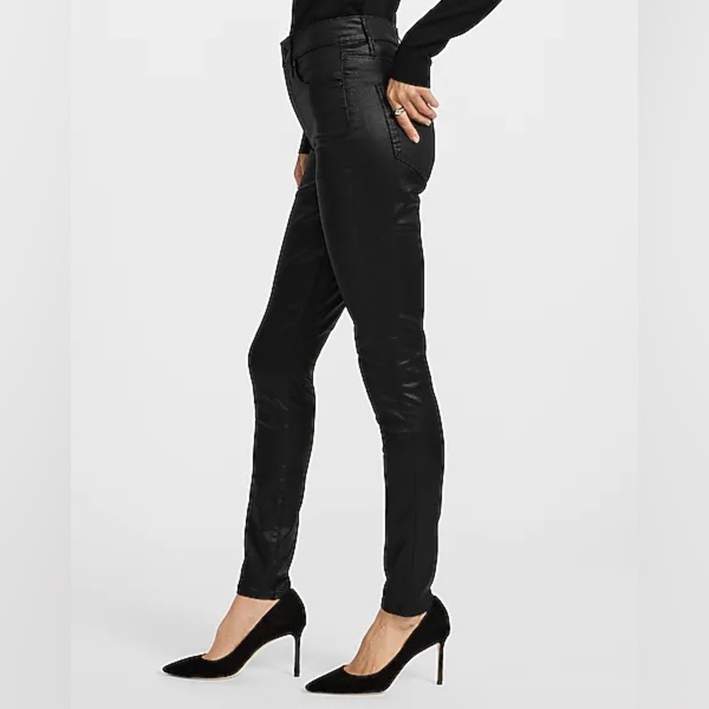 Time and Tru Black Faux Leather Skinny Pants